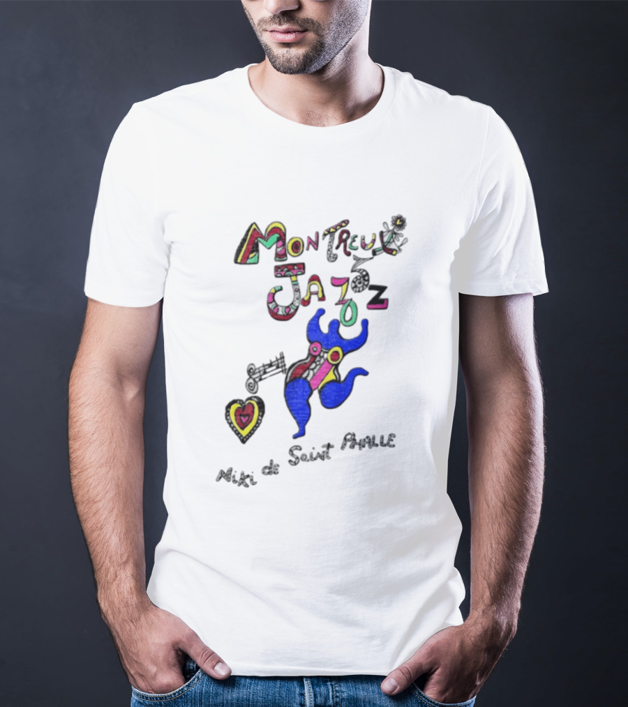 Montreux Jazz Niki De Saint Phalle Colorful Dancing Figure Music T-Shirt