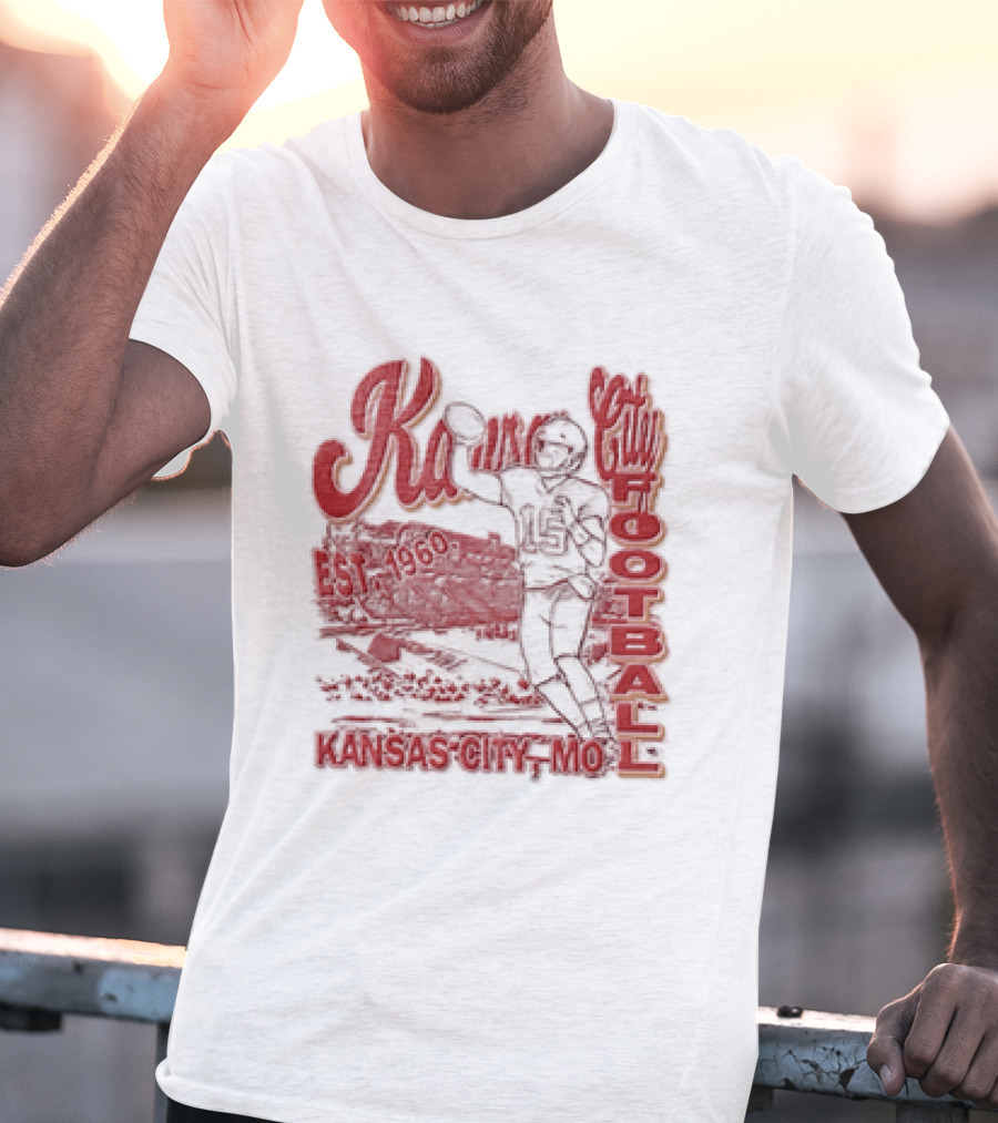Kansas City Chiefs Football 1960 Patrick Mahomes Quarterback Kansas City MO T-Shirt