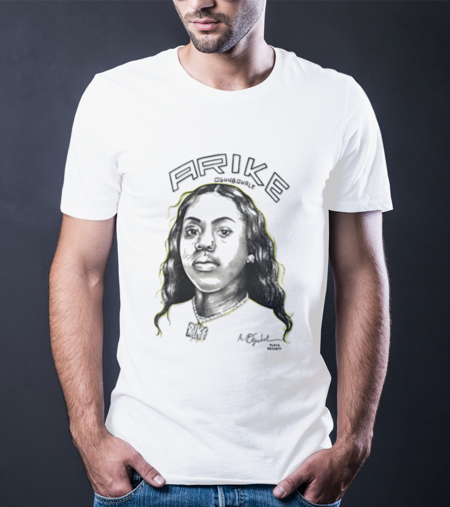 Playa Society Arike Ogunbowale Portrait With Necklace T-Shirt