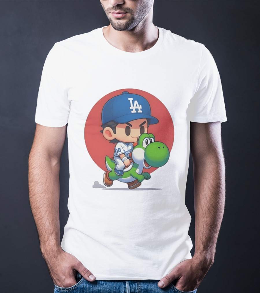 Los Angeles Dodgers Shohei Ohtani 18 Riding Yoshi T-Shirt