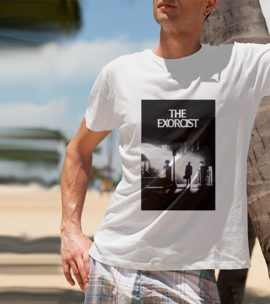 The Exorcist Iconic Horror Movie Walking Man Shadow Scene T-Shirt