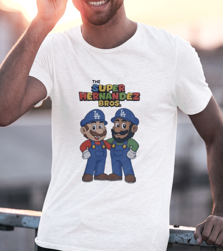 The Super Hernandez Bros Los Angeles Dodgers LA Cap Characters T-Shirt