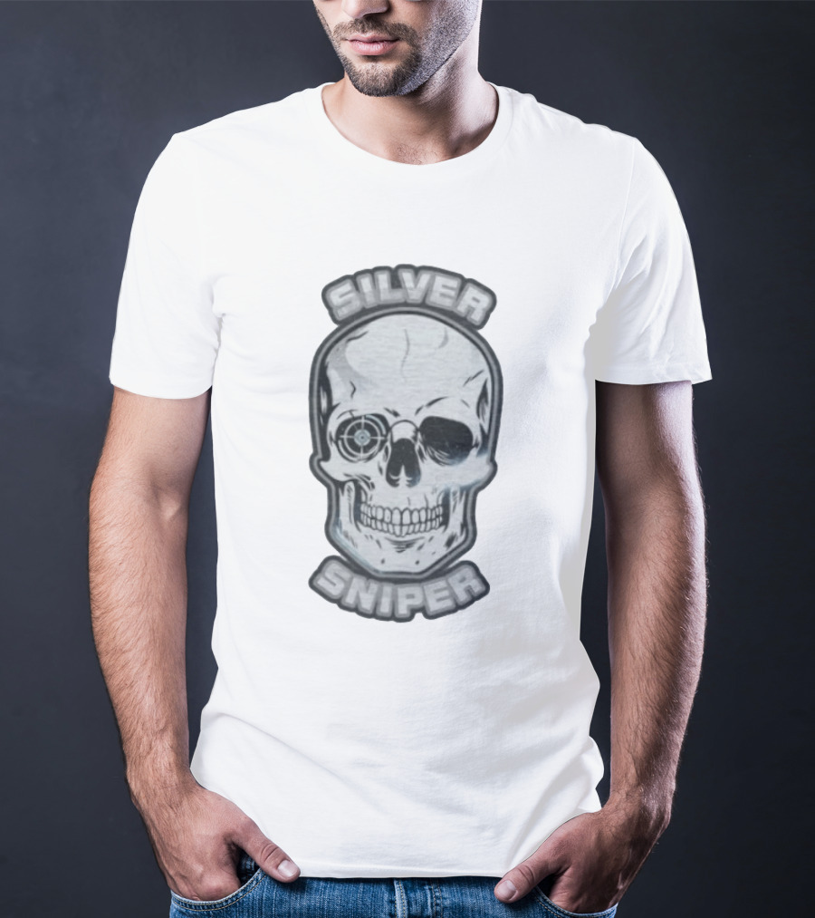 TJ Crawford Skull Target Silver Sniper T-Shirt