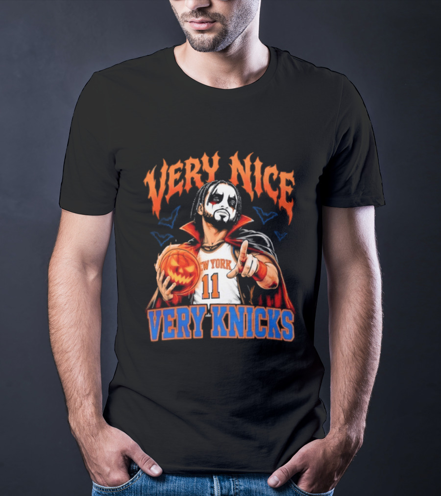 Jalen Brunson New York 11 Very Nice Very Knicks Halloween T-Shirt