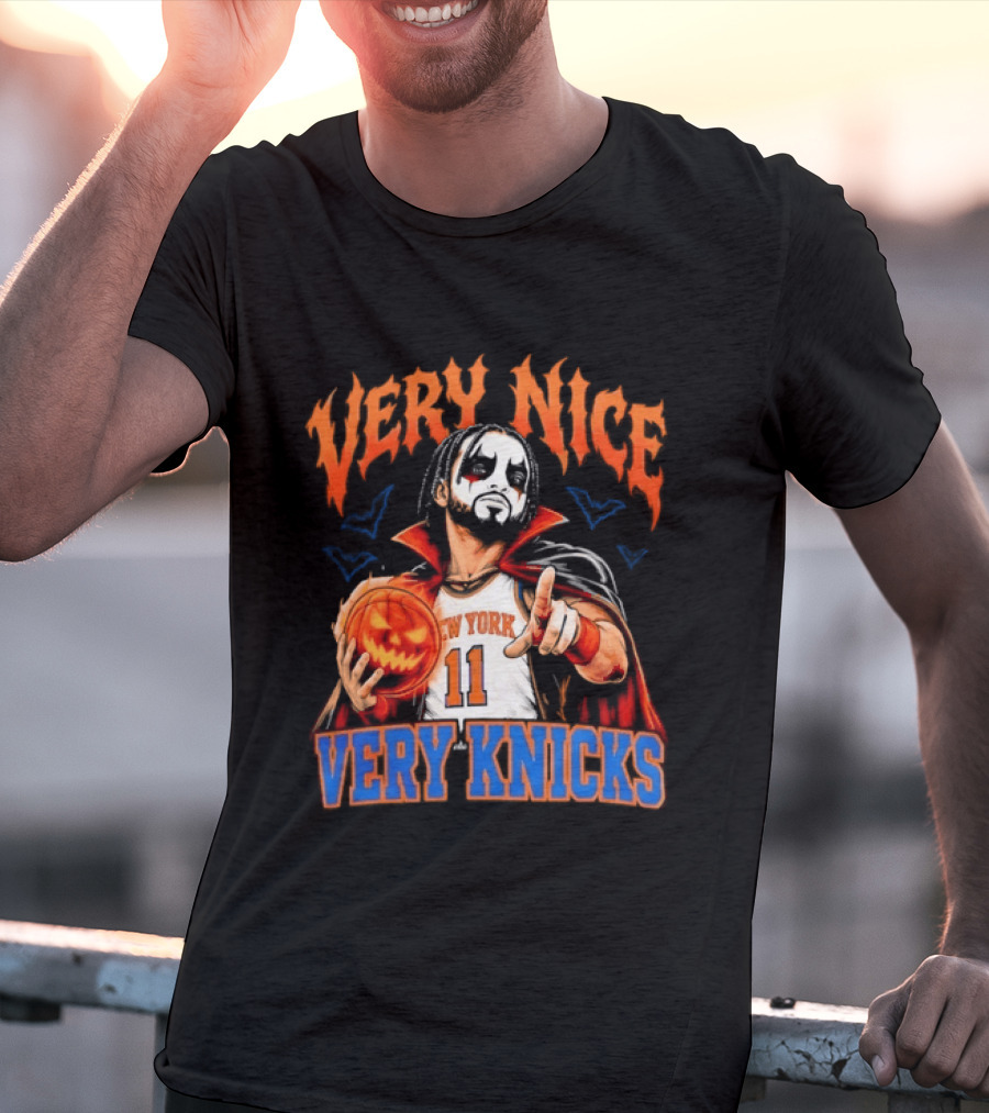 Jalen Brunson New York 11 Very Nice Very Knicks Halloween T-Shirt