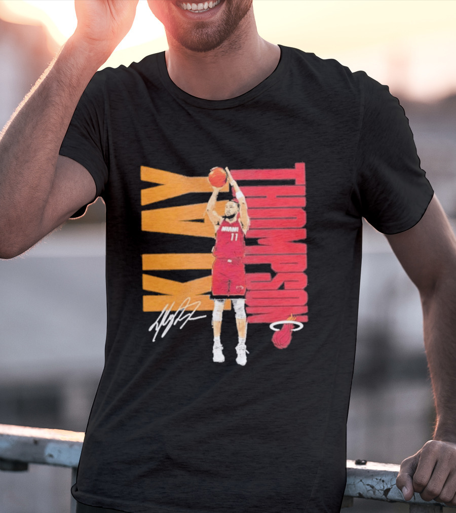 Klay Thompson Miami Heat 11 Basketball Player Signature T-Shirt
