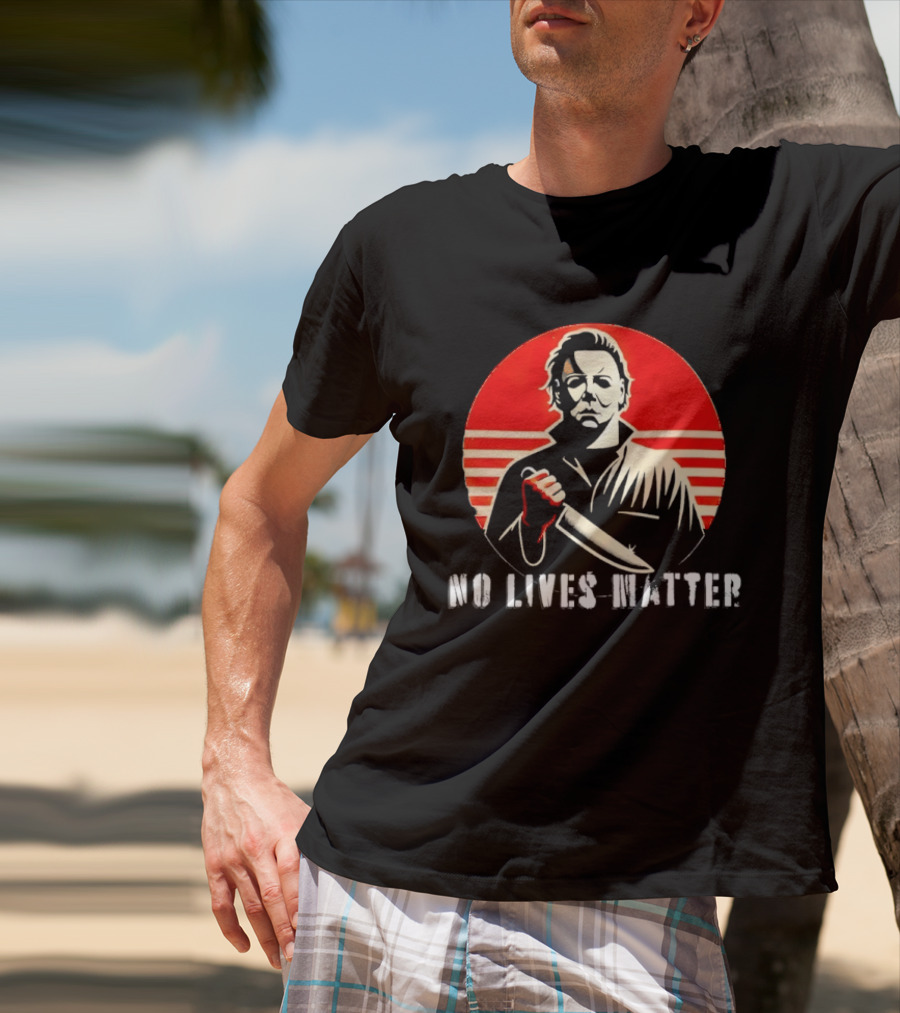 Michael Myers No Lives Matter Knife Icon Horror Movie T-Shirt