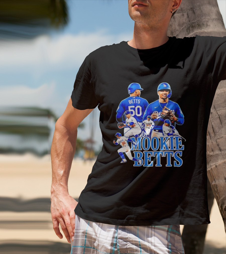 Mookie Betts 50 Los Angeles Dodgers MLB Players T-Shirt