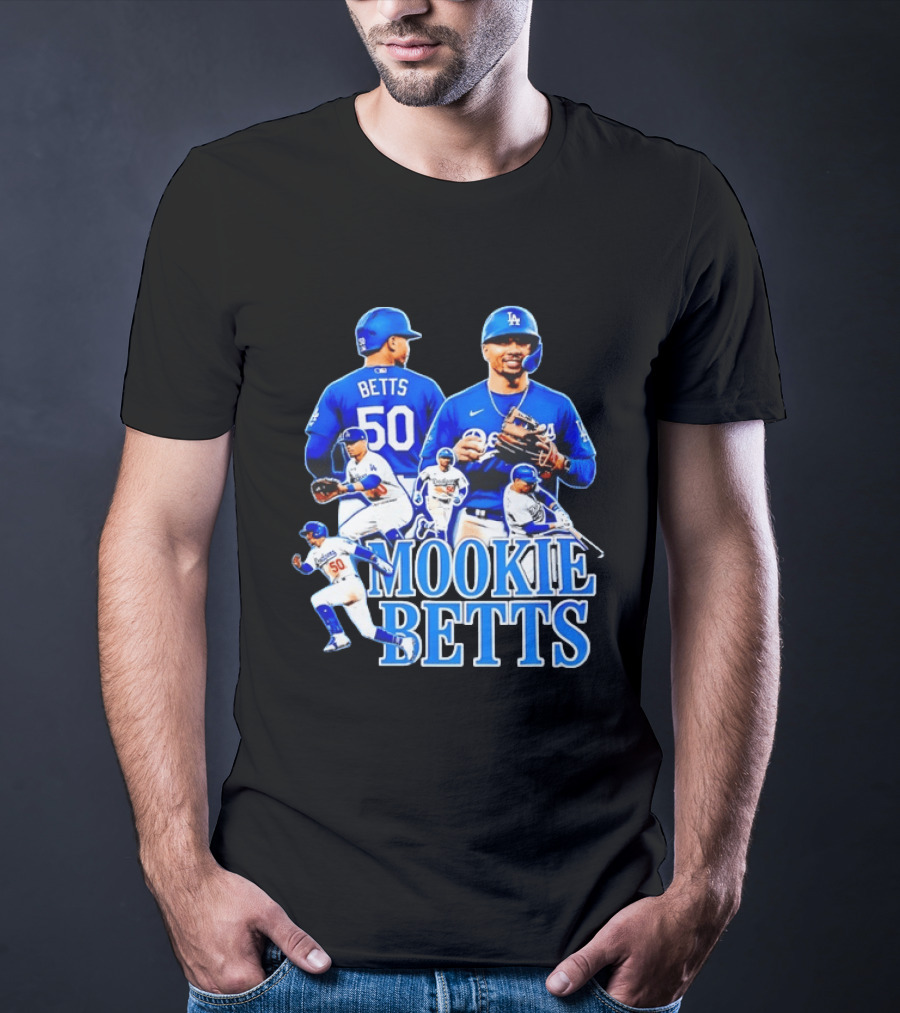 Mookie Betts 50 Los Angeles Dodgers MLB Players T-Shirt