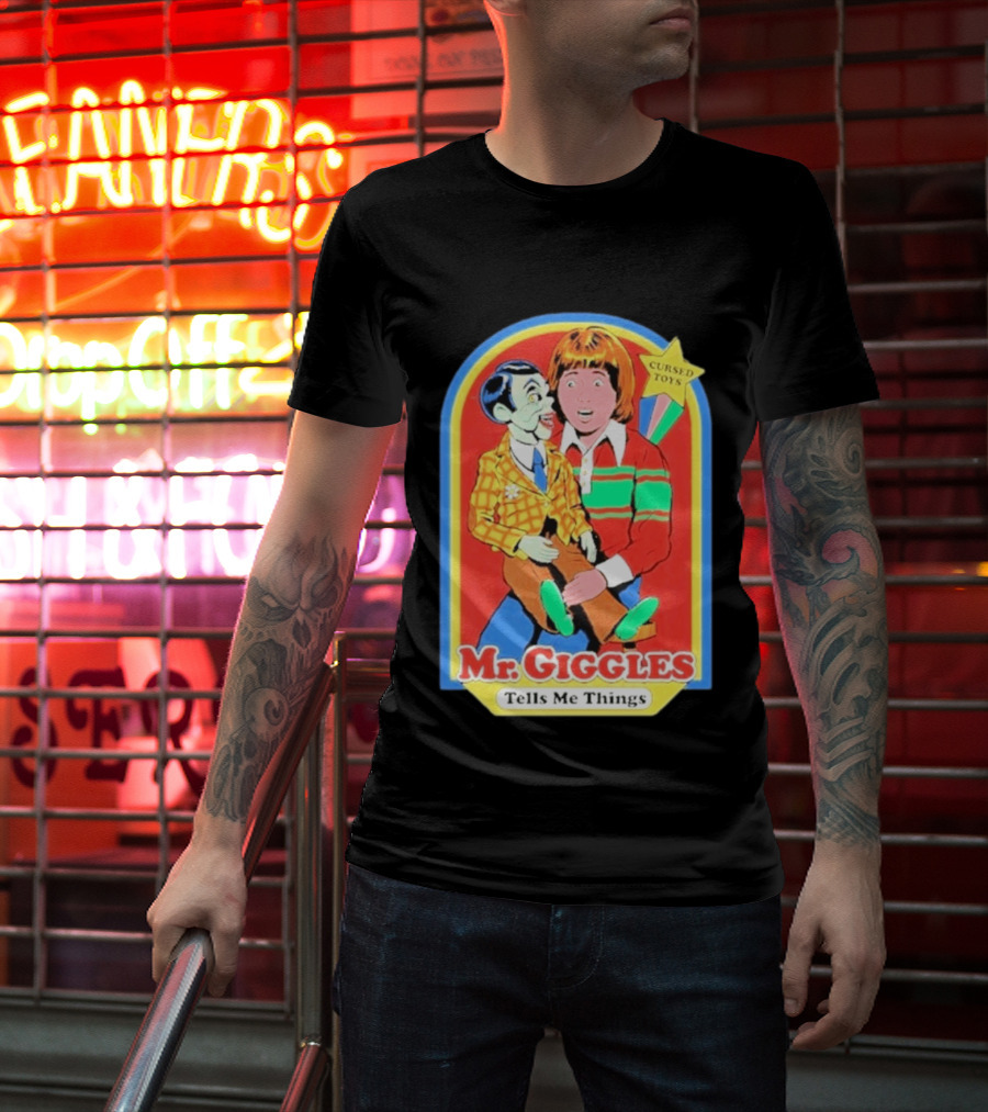 Mr Giggles Cursed Toys Tells Me Things T-Shirt