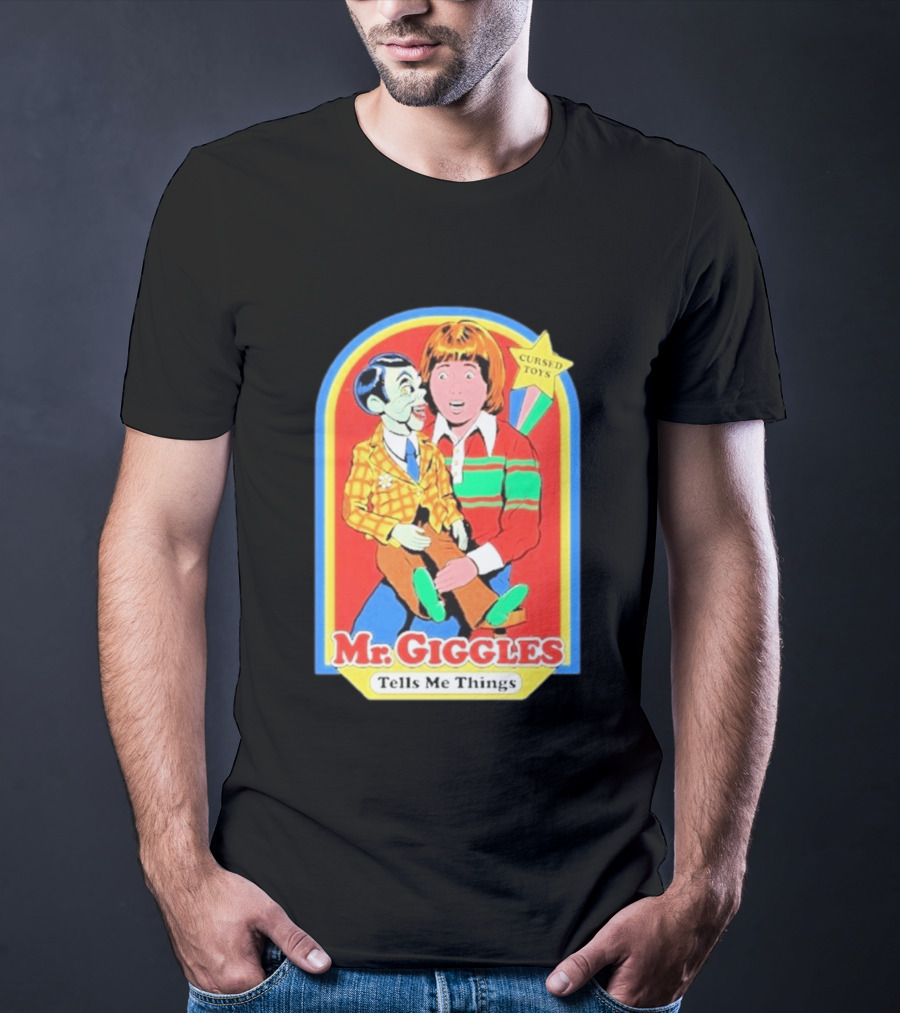 Mr Giggles Cursed Toys Tells Me Things T-Shirt