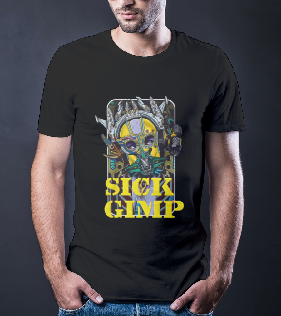 Sick Gimp Cybernetic Masked Figure Futuristic T-Shirt