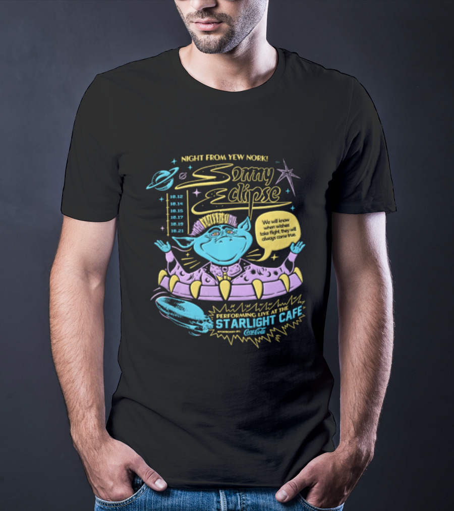 Night From Yew Nork Sonny Eclipse Starlight Cafe T-Shirt