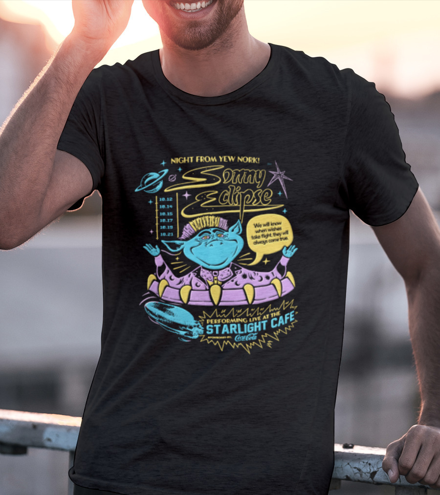 Night From Yew Nork Sonny Eclipse Starlight Cafe T-Shirt