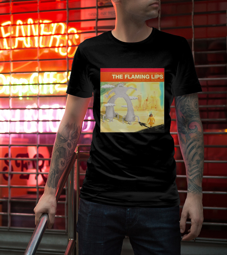 The Flaming Lips Yoshimi Battles Depression Mystery Creature And Girl In Fantasy World T-Shirt