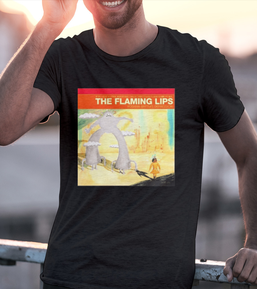 The Flaming Lips Yoshimi Battles Depression Mystery Creature And Girl In Fantasy World T-Shirt