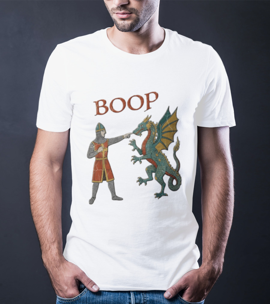 Knight Pointing Boop Dragon Encounter T-Shirt