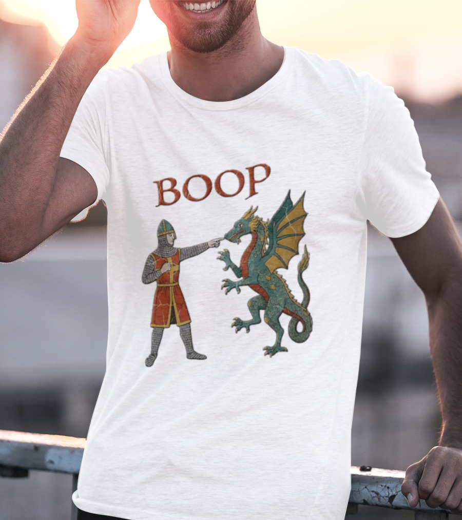 Knight Pointing Boop Dragon Encounter T-Shirt