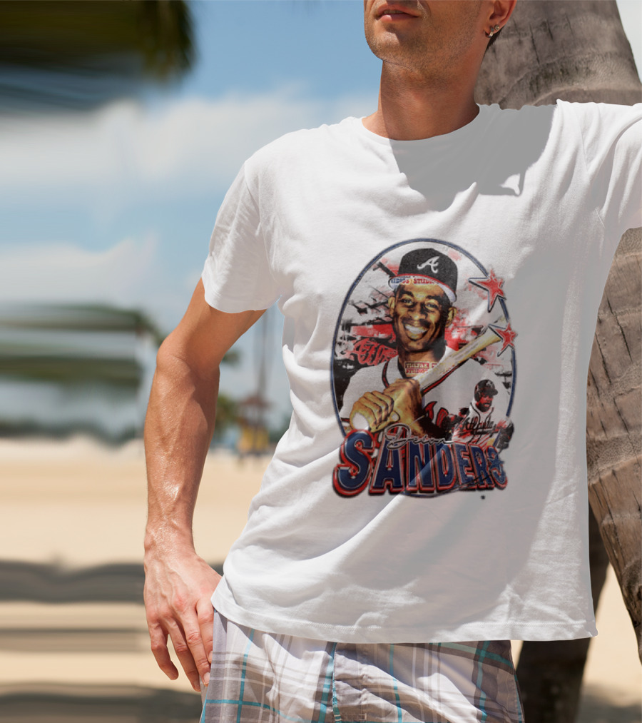 Deion Sanders Atlanta Braves MLB Stars Baseball Sports Memorabilia T-Shirt