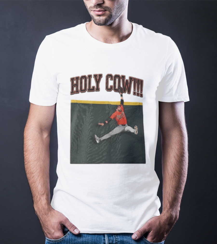 Holy Cow Colton Cowser Baltimore Orioles Catch 2026 T-Shirt