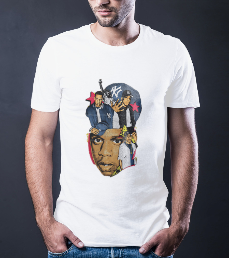 Jay Z New York Yankees Statue Of Liberty Stars T-Shirt