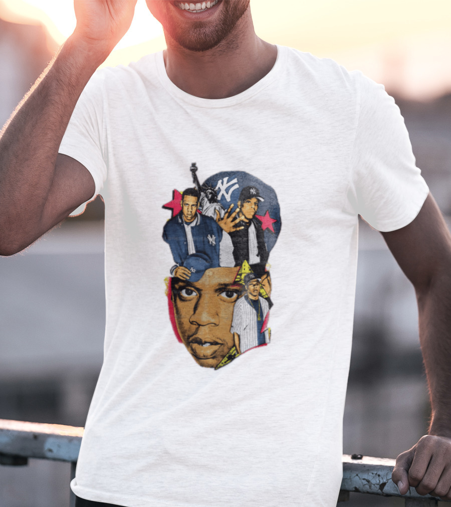 Jay Z New York Yankees Statue Of Liberty Stars T-Shirt