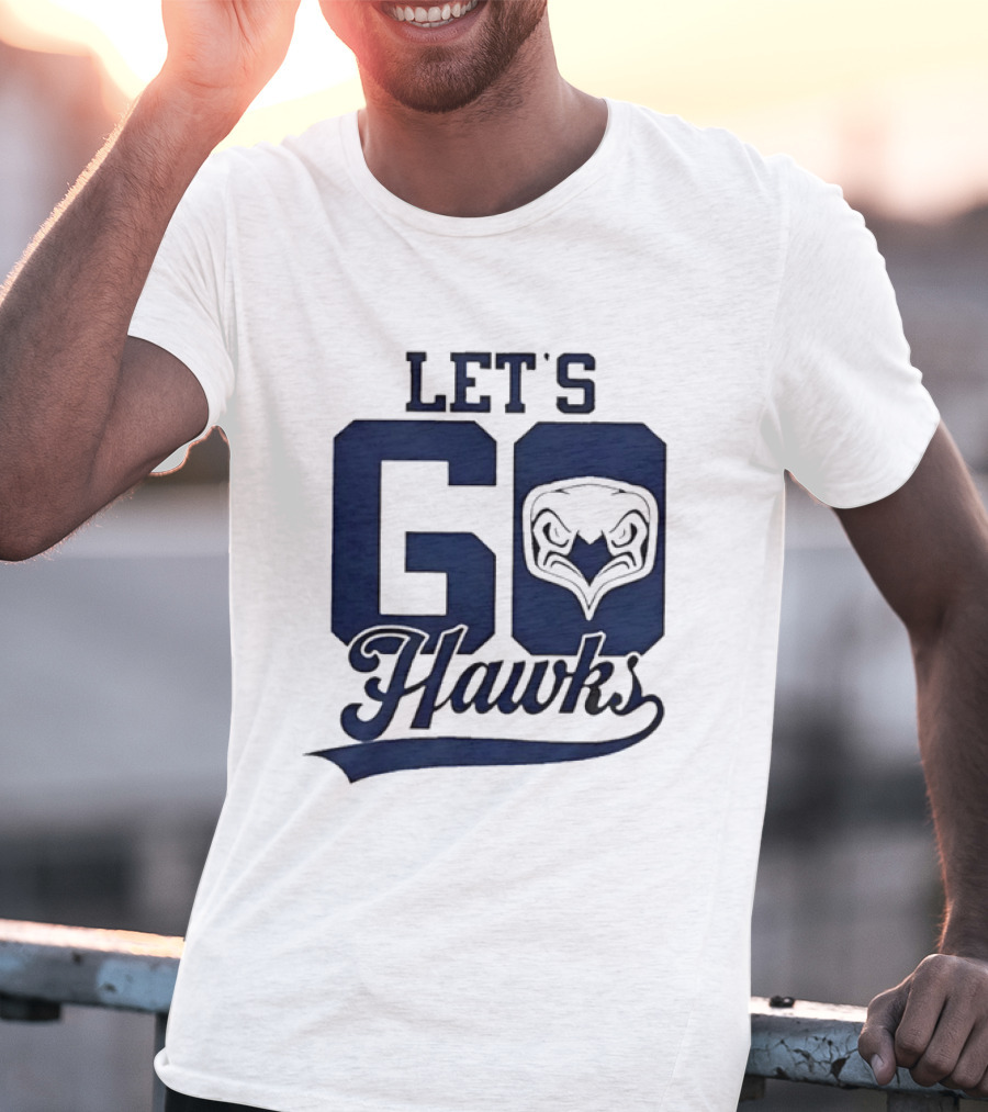 Let's Go Hawks Sports Team Cheer Owl T-Shirt