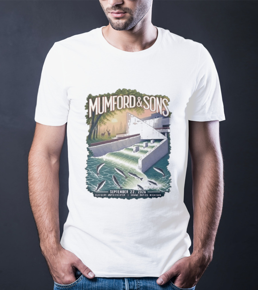 Mumford & Sons September 22 2026 Grand Rapids Michigan Acrisure Amphitheater T-Shirt