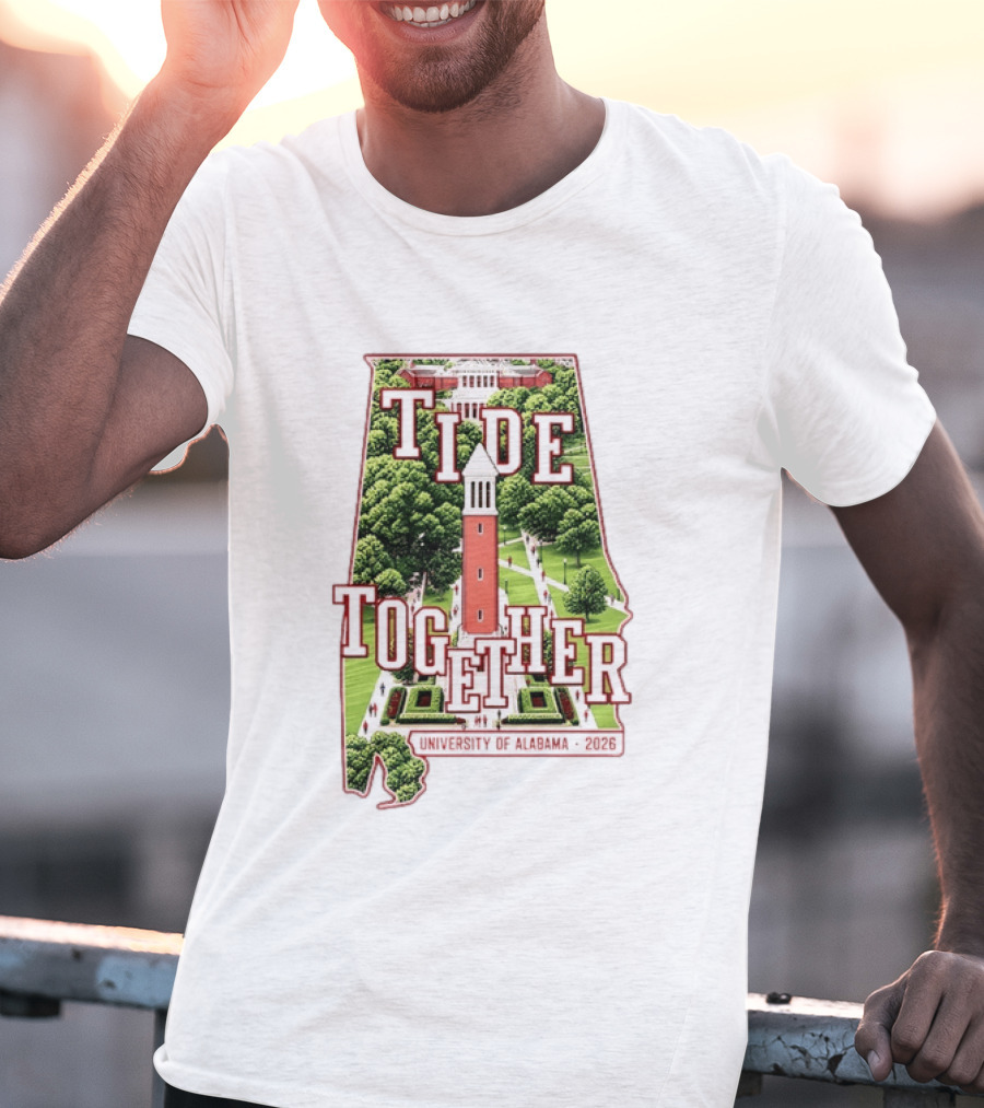 University Of Alabama 2026 Tide Together Alabama Map T-Shirt