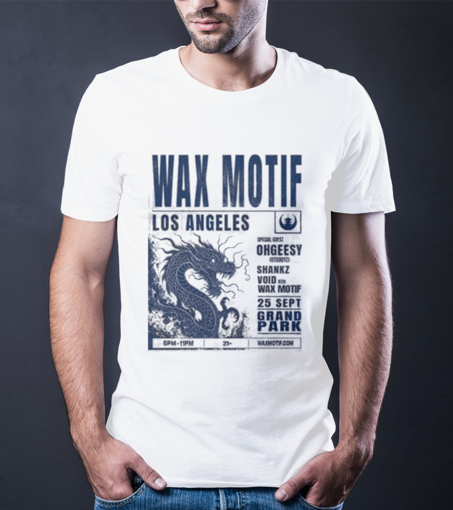 Wax Motif Los Angeles Grand Park Event With Ohgeesy September 25 2026 Dragon T-Shirt
