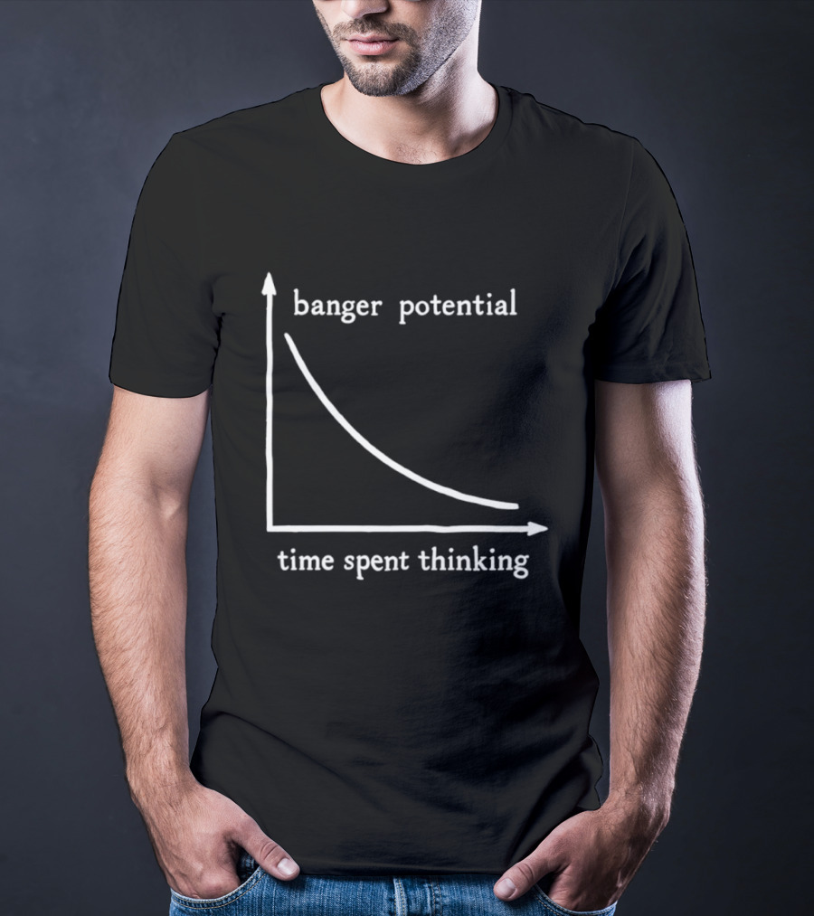Banger Potential Time Spent Thinking Graph Curve T-Shirt