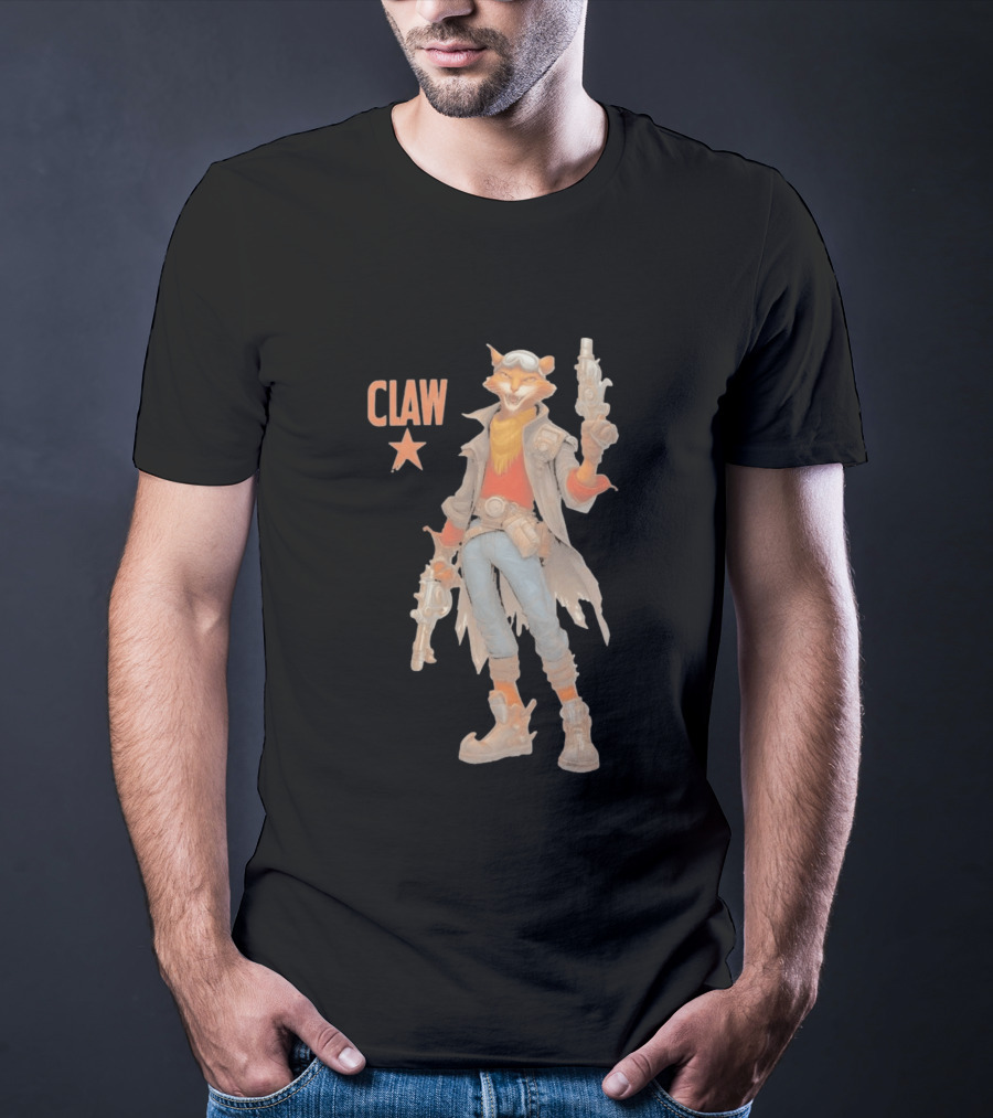 Captain Claw Star Cat With Dual Blasters And Goggles T-Shirt
