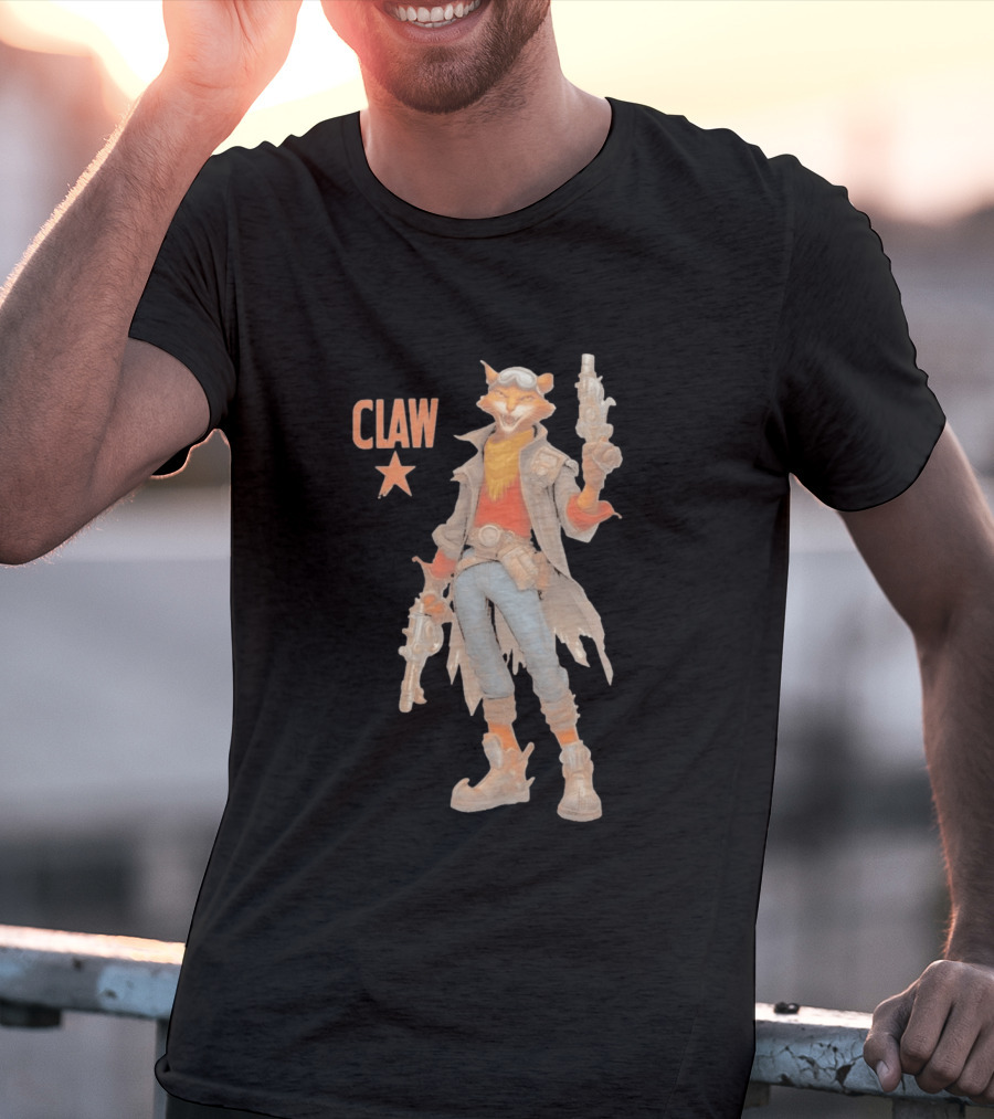 Captain Claw Star Cat With Dual Blasters And Goggles T-Shirt