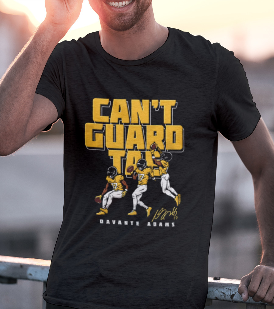 Can't Guard Tae 17 Davante Adams NFLPA Football Player Catching Throwing Ball T-Shirt