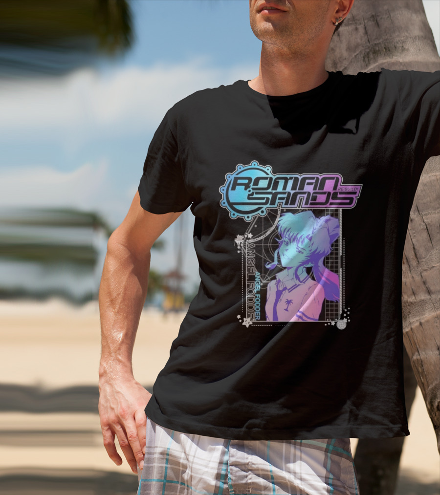 Roman Sands Re Build Angel Fodder Retro Anime Aesthetic T-Shirt