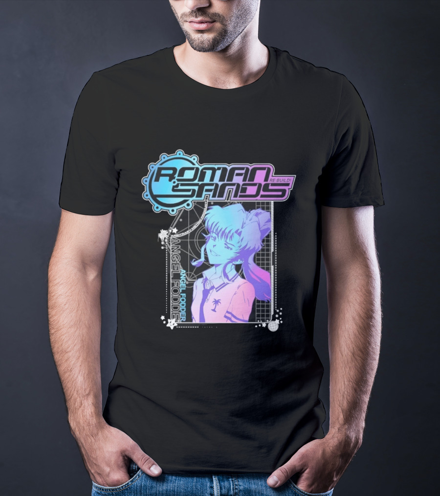 Roman Sands Re Build Angel Fodder Retro Anime Aesthetic T-Shirt