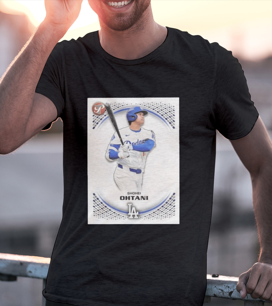 Shohei Ohtani Los Angeles Dodgers LA Number 28 Refractor 2006 T-Shirt