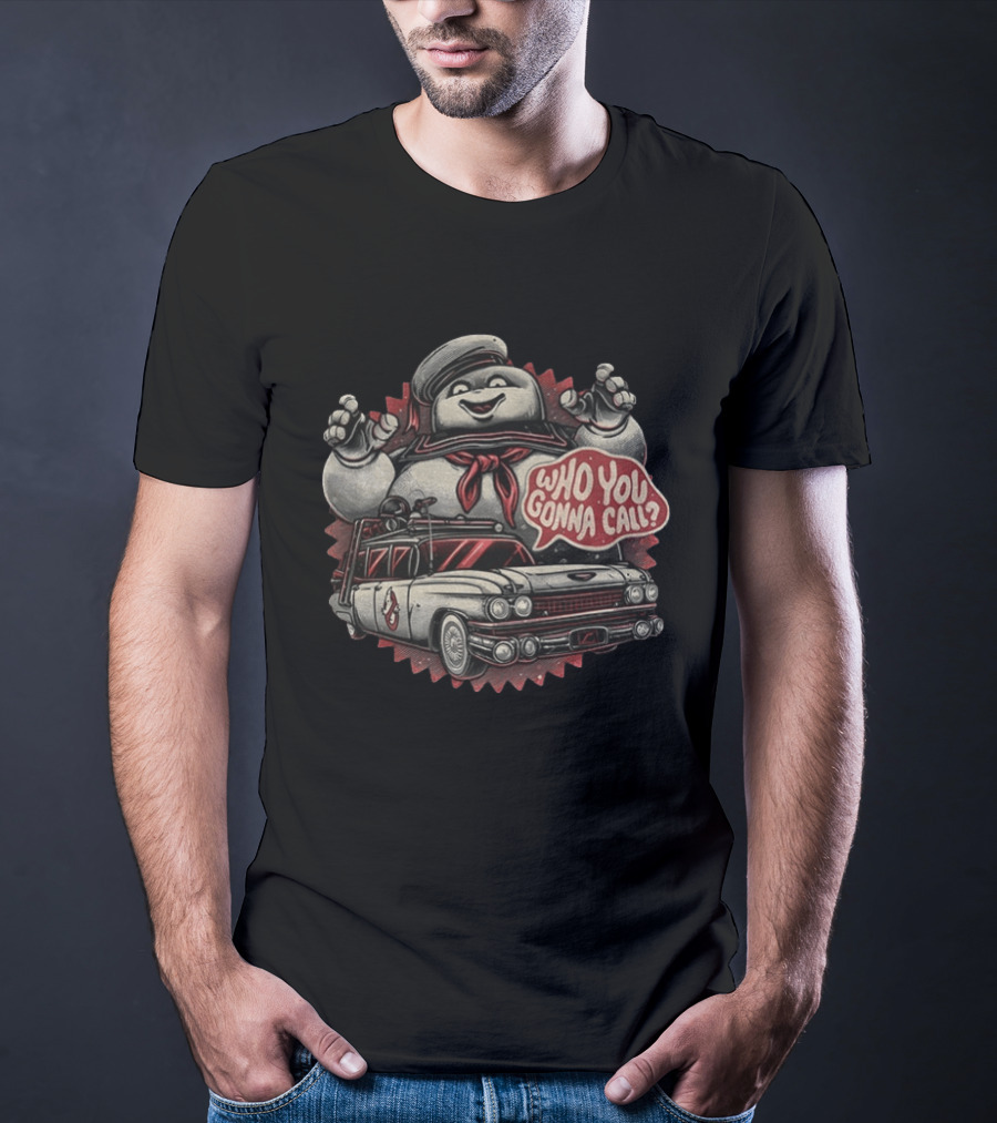 Ghostbusters Slimer Ecto 1 Who You Gonna Call Halloween T-Shirt