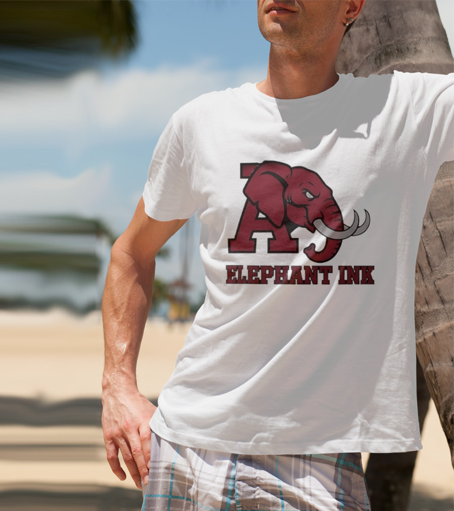 Alabama Crimson Tide Elephant Ink College Football T-Shirt