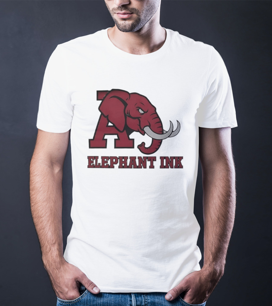 Alabama Crimson Tide Elephant Ink College Football T-Shirt