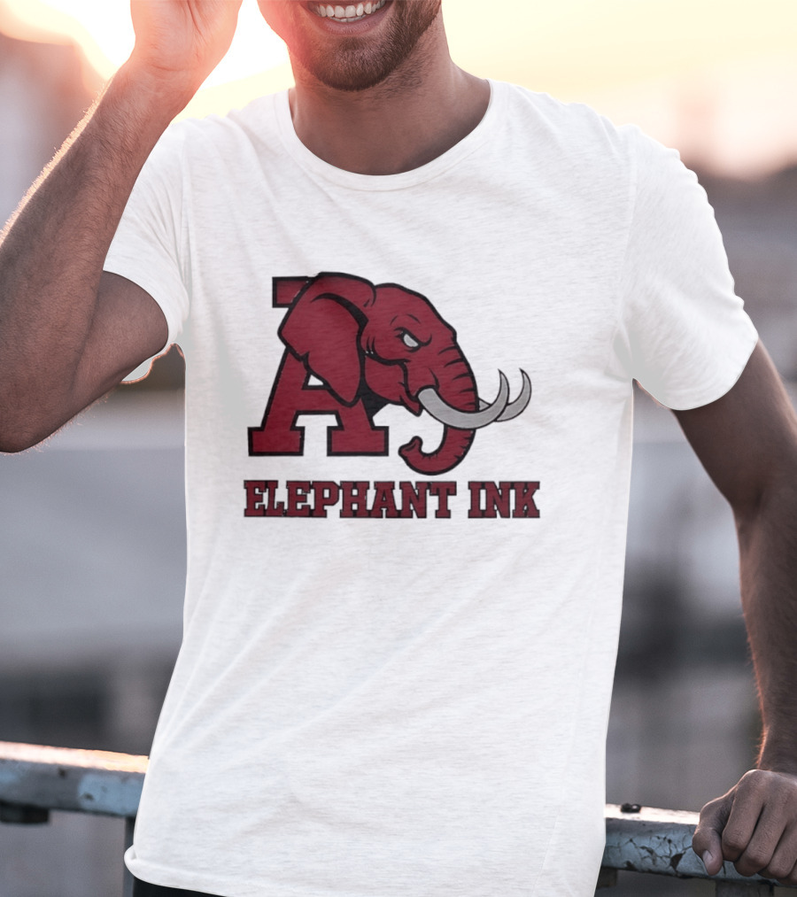Alabama Crimson Tide Elephant Ink College Football T-Shirt
