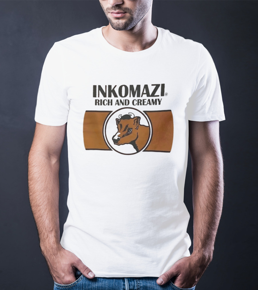 INKOMAZI Rich And Creamy Cow Dairy Iconic Branding T-Shirt