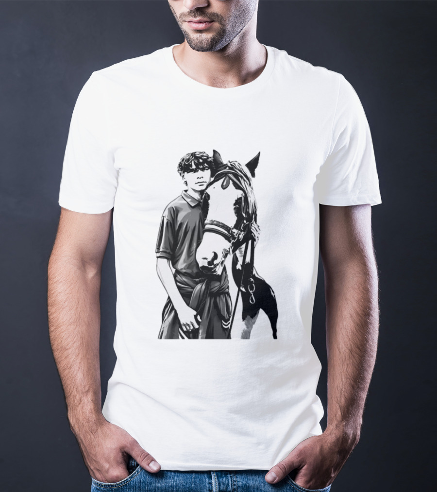 Boy With His Horse Equestrian Farm Life T-Shirt