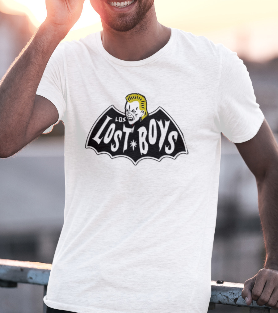 Lost Boys Vampire Theme With Bat And Blonde T-Shirt