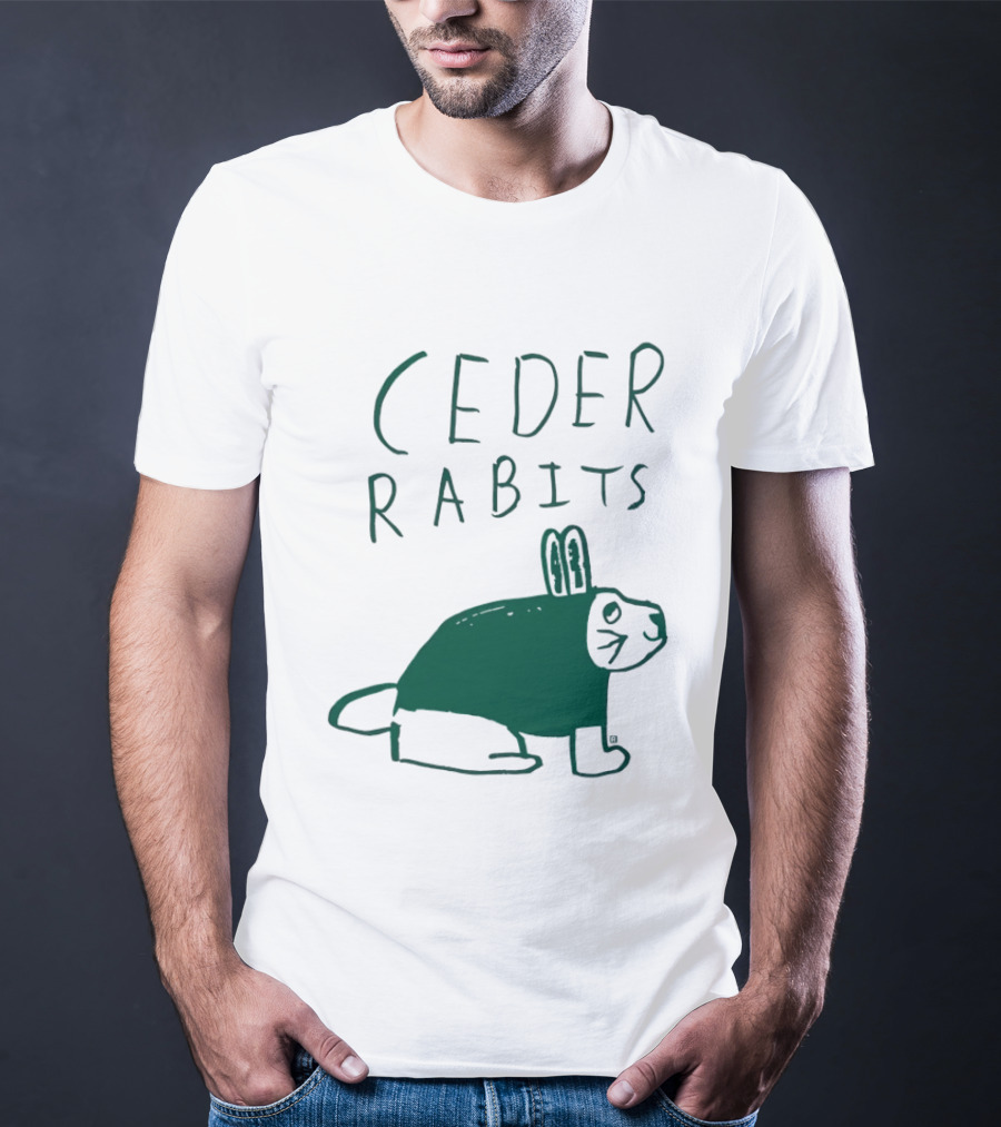 Ceder Rabits Hand Drawn Rabbit Bunny Sketch T-Shirt