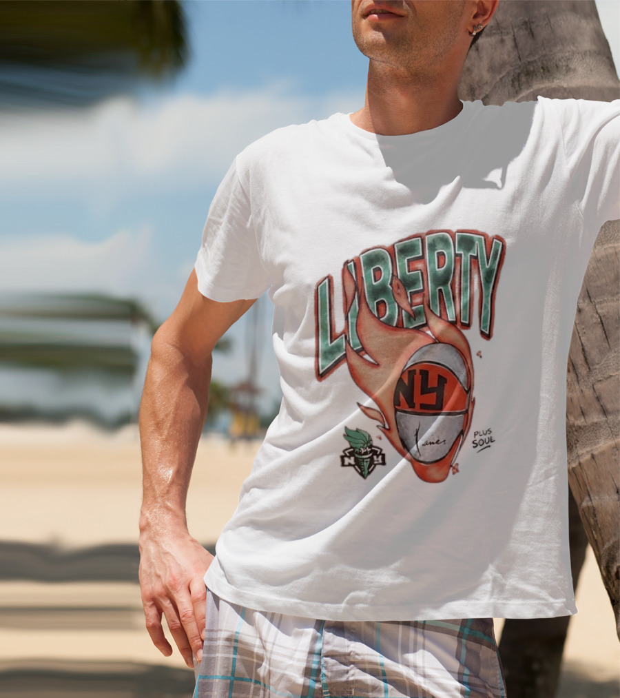 New York Liberty NY Basketball Plus Soul Flames T-Shirt