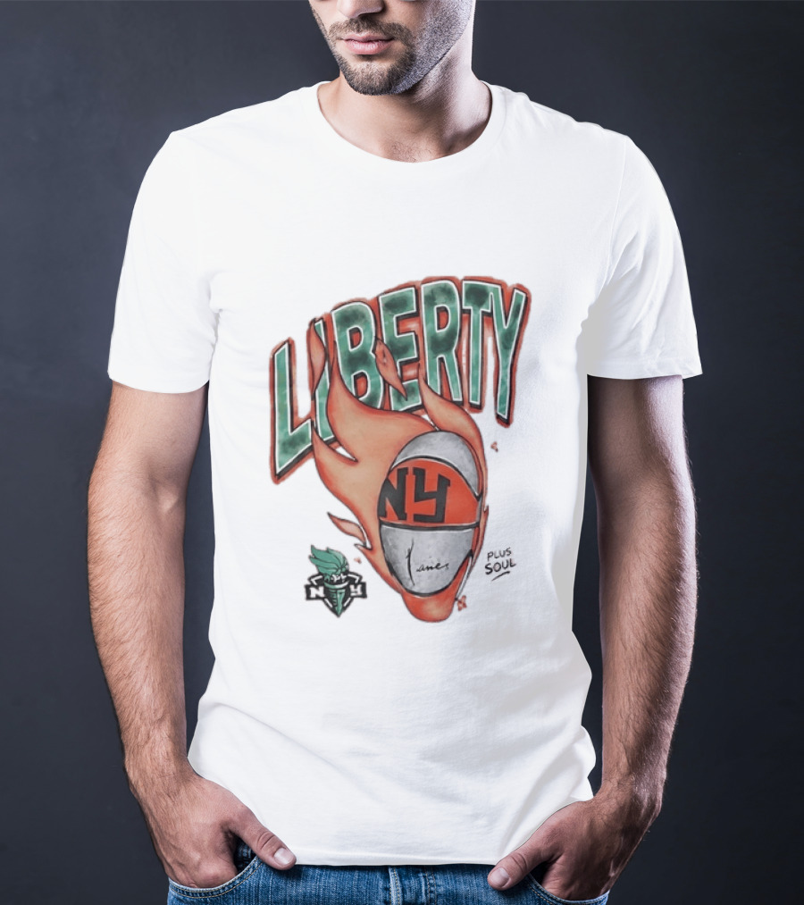 New York Liberty NY Basketball Plus Soul Flames T-Shirt