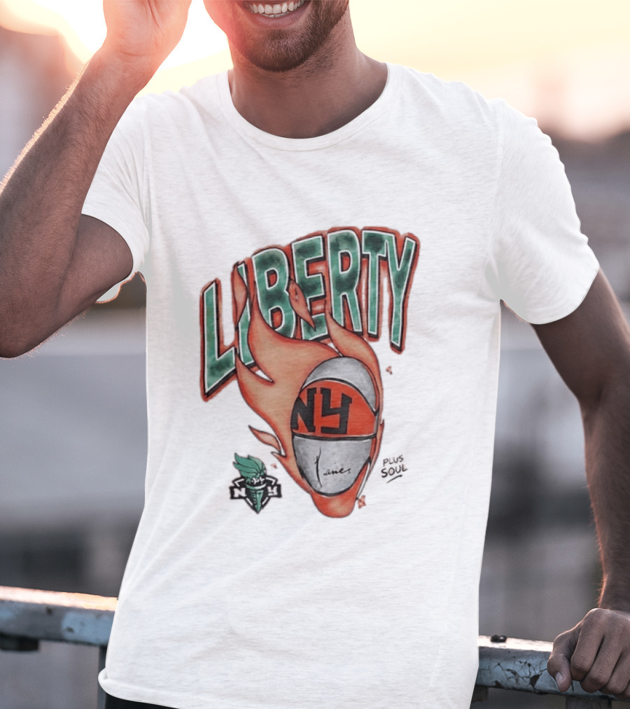 New York Liberty NY Basketball Plus Soul Flames T-Shirt