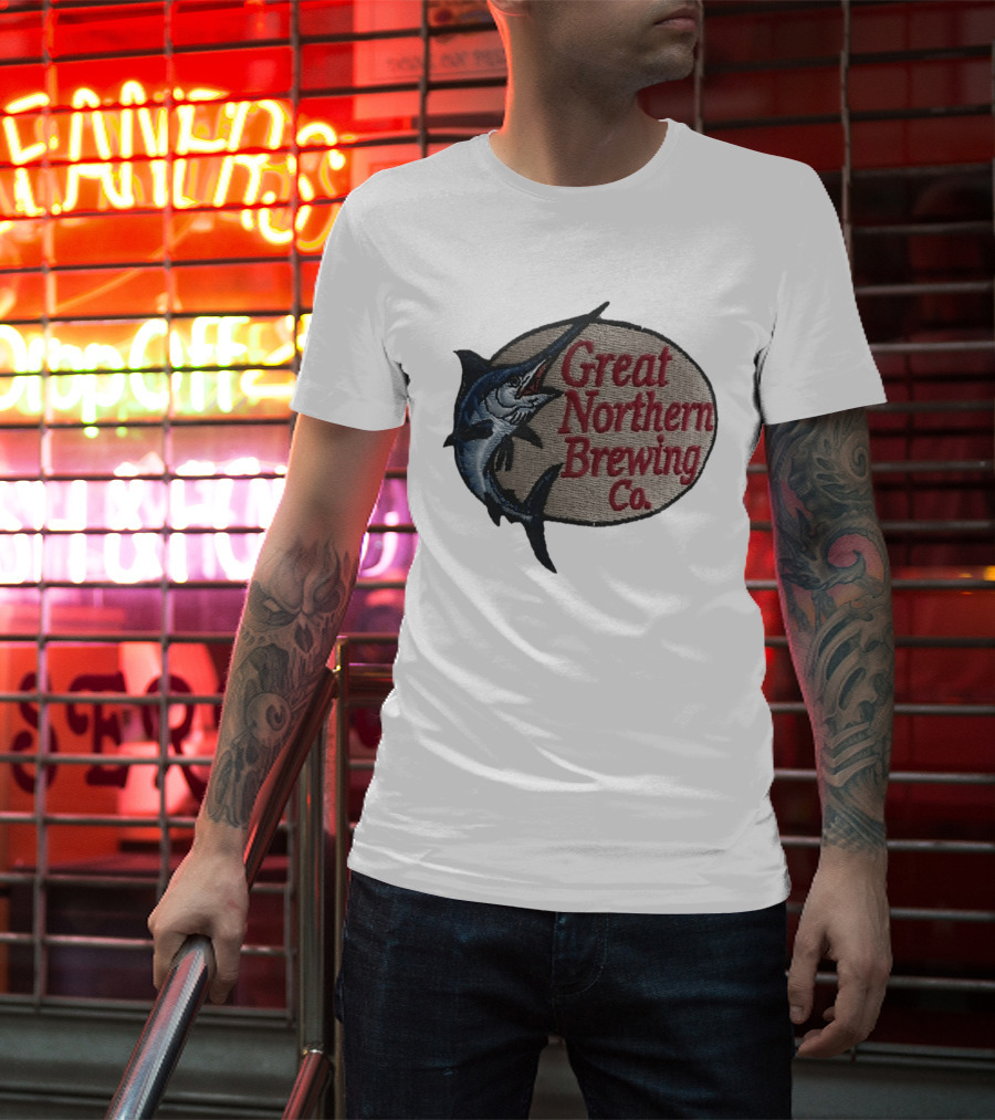 Great Northern Brewing Co Marlin Embroidery T-Shirt