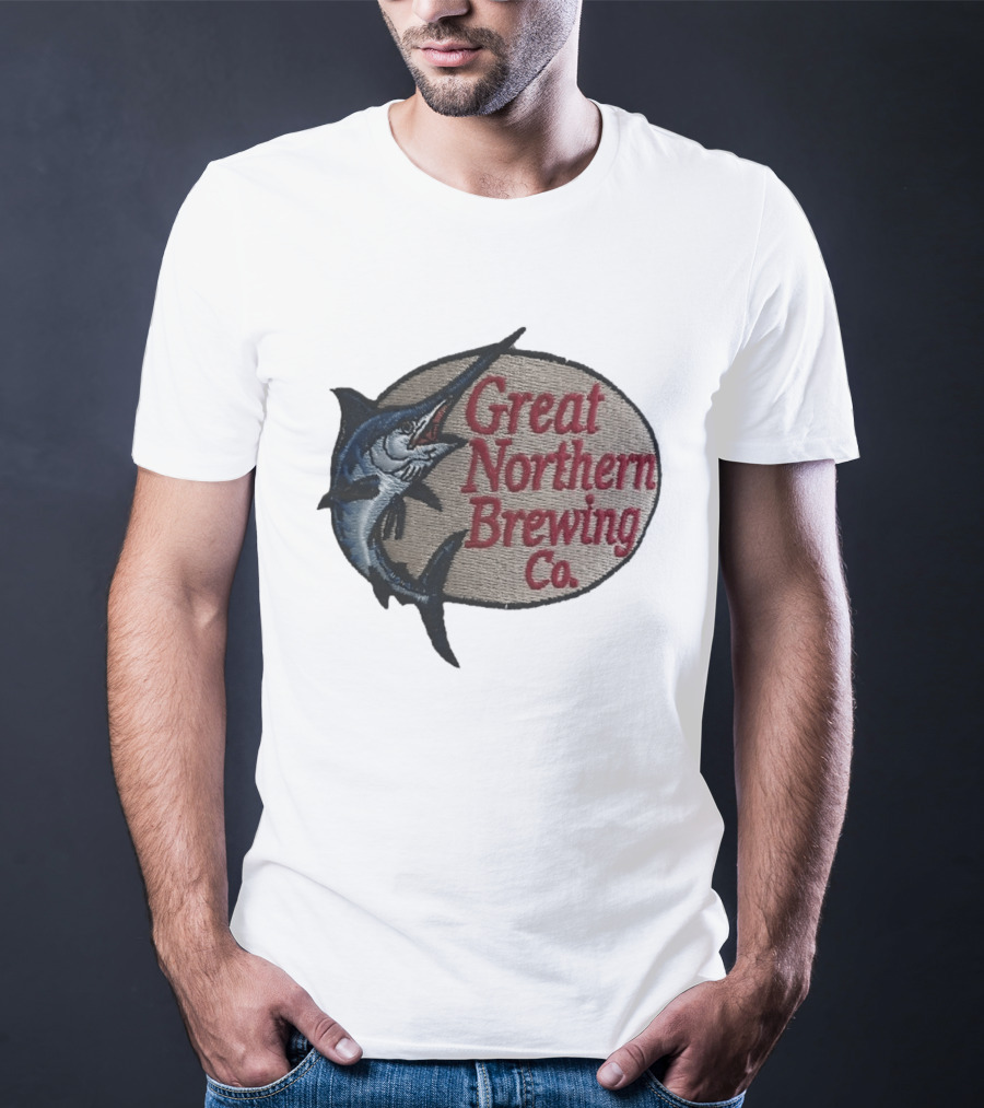 Great Northern Brewing Co Marlin Embroidery T-Shirt